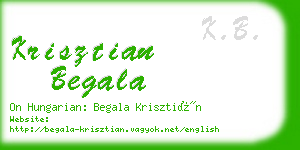 krisztian begala business card